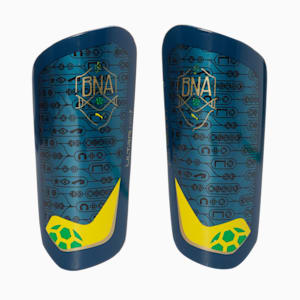 Neymar JR "BNA" ULTRA Light Unisex Football Shinguards, Sailing Blue-Gold-Pelé Yellow, extralarge-IND